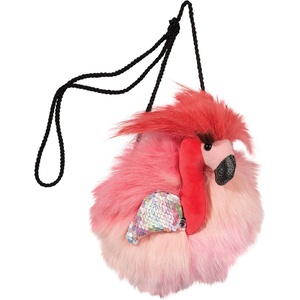 image:imageDouglas Flamingo Fur Fuzzle Plush Crossbody Purse