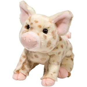 image:imageDouglas Mud Pie Brown Spotted Pig Plush Stuffed Animal