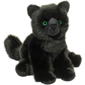 image:imageDouglas Salem Black Cat Plush Stuffed Animal  9 Inch Tall Sitting