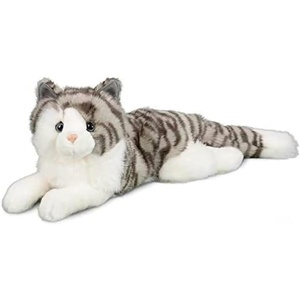 image:imageDouglas Smokey Gray Cat Plush Stuffed Animal  19Inch Soft amp Realistic Gray and White Tabby Plush Toy for Kids Toddlers amp Cat Lovers