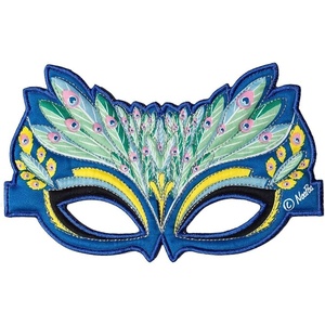 image:imageFanciful Fabric Peacock Mask 7L Green